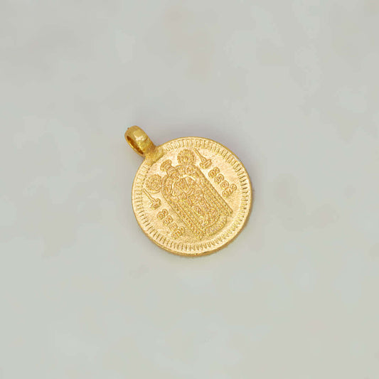 Gold Plated Guruvayoorappan Om Pendant