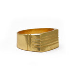 Gold Plated Gent's Vertical Line Ring