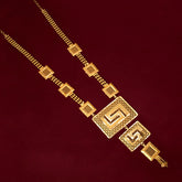 Elegant Designer Gold Plated Long Chain Haar