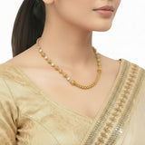 Gold Plated Filigree Bead Pearl Necklace