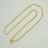 Gold Plated Coir Design Anjali Chain 18"