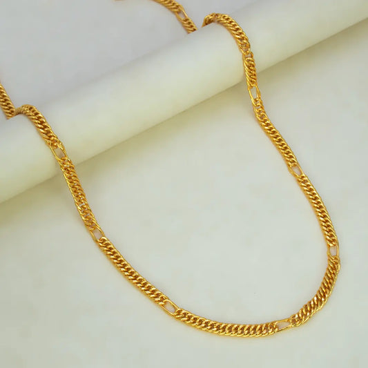 Gold-Plated Multi-Link Figaro Gent's Chain