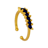 Versatile Adjustable Gold Plated Ladies Stone Finger Ring
