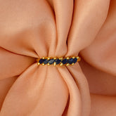 Adjustable Gold Plated Ladies Stone Finger Ring