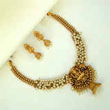 Antique Gold Plated Lakshmi Gunghroo Necklace Set