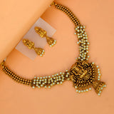 Antique Gold Plated Lakshmi Gunghroo Necklace Set