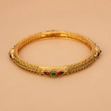 Antique Matte Kemp Multi Colour Stone Bangle