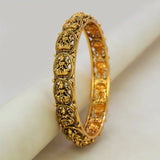 Antique Gold Plated Lakshmi Kada Bangle