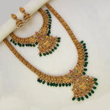 Antique Green Beads Lakshmi Bridal Jewellery Set