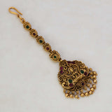 Antique Gold Lakshmi Kemp Stone Maang Tikka