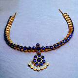 Blue Adiga Temple Jewellery Necklace