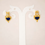 South Traditional Gold Plated Palakka Ear Studs - K Supreme