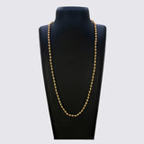 Gold-Plated Clear White Crystal Bead Chain