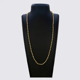 Gold-Plated Clear White Crystal Bead Chain
