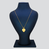 Gold Plated Heart Leaf Cross Pendant