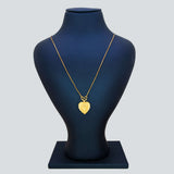 Gold Plated Heart Leaf Cross Pendant