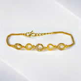 Cute Gold Plated Designer CZ Bracelet for Girls