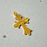 Unisex Gold Plated Designer Cross Pendant