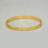 Chevron Zigzag Pattern Two-Tone Bangle