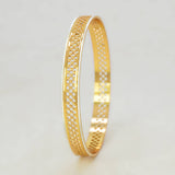 Two-Tone Net Bangle – Timeless Elegance with a Modern Twist
