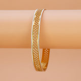 Two-Tone Net Bangle – Timeless Elegance with a Modern Twist