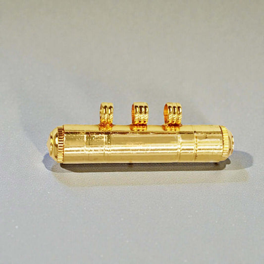 Elegant Cylindrical Gold Plated Amulet