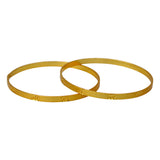Elegant Matte Gold Plated Designer Bangles displayed, showcasing smooth finish and delicate patterns for versatile wear.