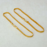 Elegant-Gold-Plated-Flat-Mesh-Anklets