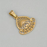 Elegant Gold Plated Sunrise Filigree Pendant