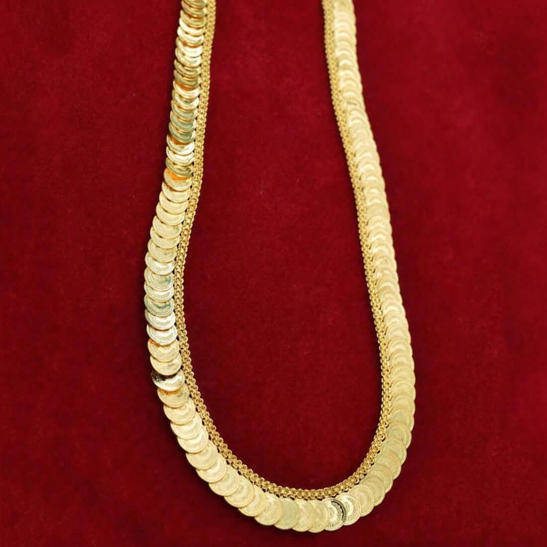 Ethnic Gold Plated Lakshmi Kasumala Cash Long Chain
