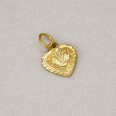 Small Gold-Plated Designer Fish Heart Pendant