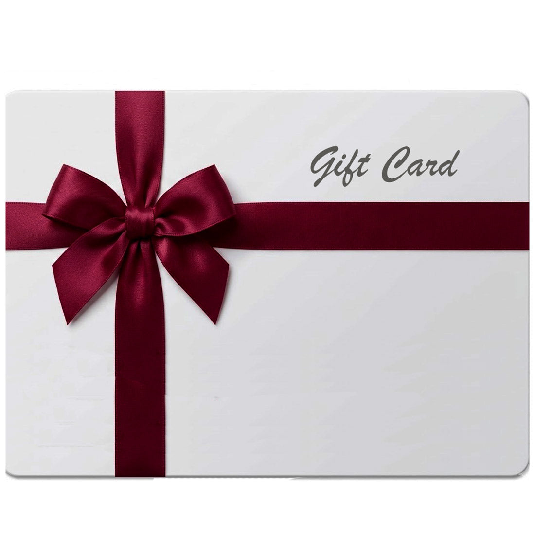 K Supreme Gift Card with a burgundy ribbon and bow, perfect for gifting loved ones.