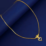Simple Traditional Gold Plated Small Palakka Pendant Chain