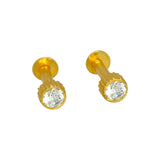 Gold-Plated-CZ-Second-Stud-Earrings-Wb