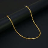 Gold-Plated-Classic-Curb-Chain-Necklace