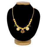 Gold-Plated-Lakshmi-Kasu-Ruby-Palakka-Pendant-Necklace