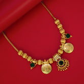 Gold-Plated-Lakshmi-Kasu-Ruby-Palakka-Pendant-Necklace