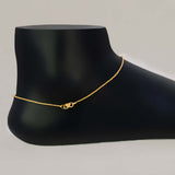 Gold-Plated Simple Snake Chain Kids Anklet