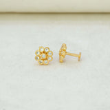 Gold-Plated-Sparkle-CZ-Blossom-Ear-Studs