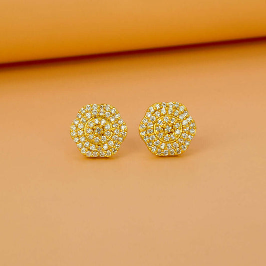 Gold-Plated-Sparkle-CZ-Blossom-Ear-Studs