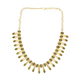 Exquisite Gold Plated Spike Designer Stone Necklace