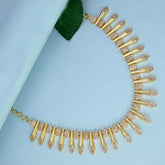 Exquisite Gold Plated Spike Designer Stone Necklace