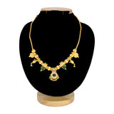 Traditional Gold Plated Sree Krishna Palakka Pendant Necklace