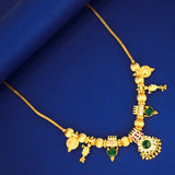 Traditional Gold Plated Sree Krishna Palakka Pendant Necklace