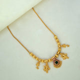 Gold-Plated-Sree-Krishna-Palakka-Ruby-Pendant-Necklace
