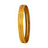 Stylish Matte Gold Plated Textured Designer Bangles showcasing delicate diagonal texturing for sparkle.