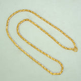 Gold-Plated-Textured-Link-Chain-Necklace