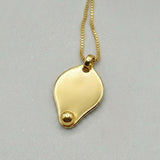 Gold Plated Traditional Plain Thali Pendant