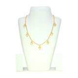Stylish Gold Plated Stone Hanging Choker Necklace