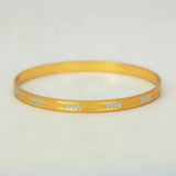 Gold & Rhodium Plated Dual-Tone Bangle
